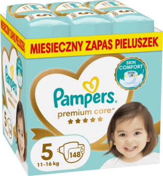 PAMPERS Premium Care pieluchy 11 16kg rozmiar 5 148 szt