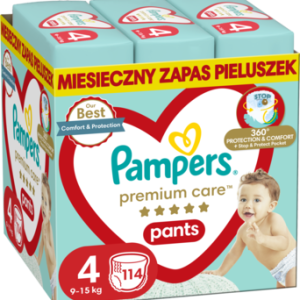 PAMPERS Premium Care pieluchomajtki 9 15kg rozmiar 4 114 szt