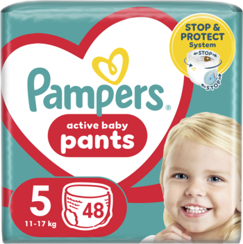 PAMPERS Pants pieluchomajtki rozm5 12 17kg 48 szt